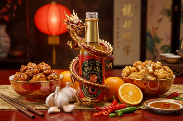 8 DRAGONS CRISY CAULIFLOWER 8 DRAGONS FIRE-GLAZED CHICKEN BITES