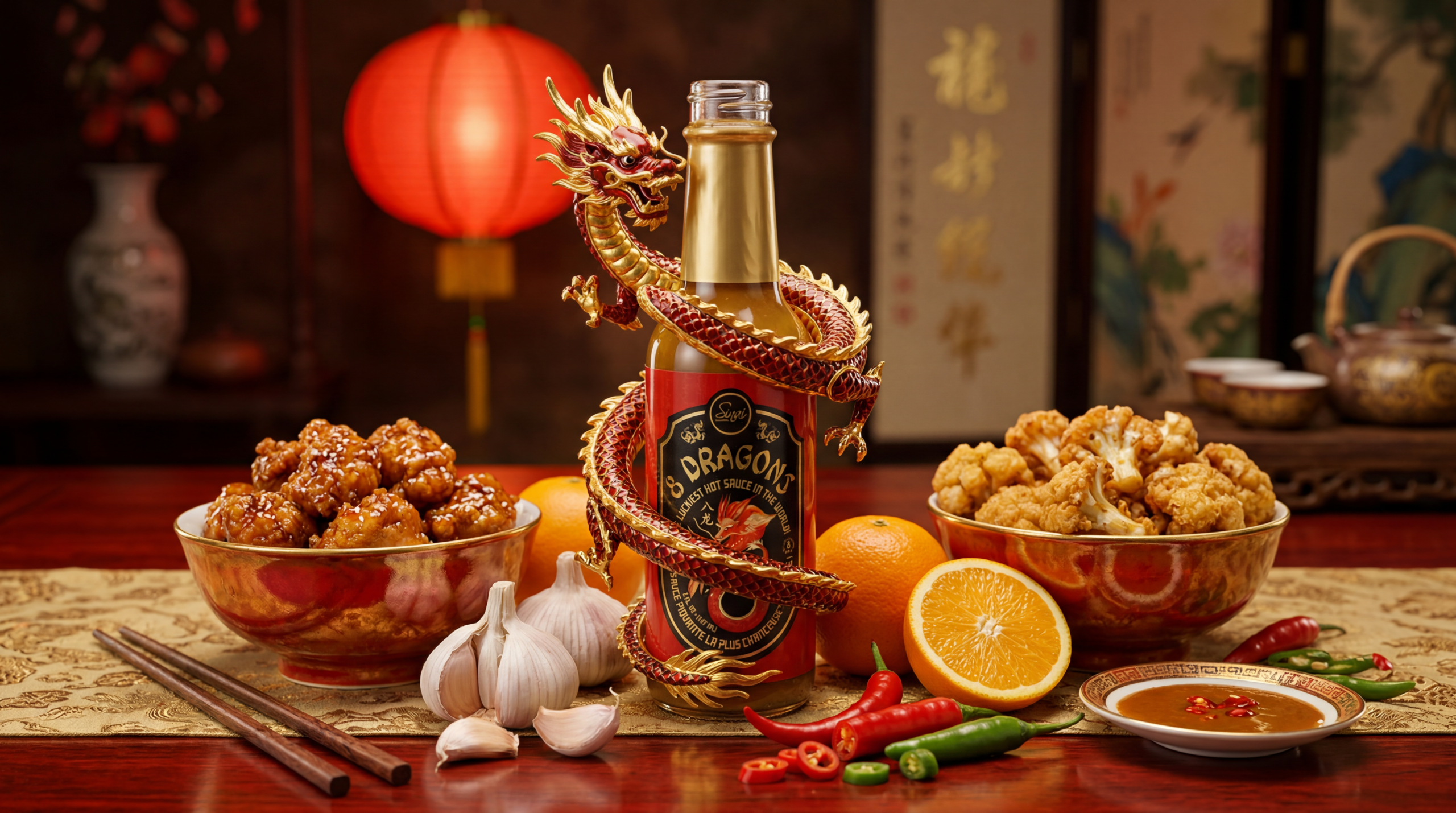 8 DRAGONS CRISY CAULIFLOWER 8 DRAGONS FIRE-GLAZED CHICKEN BITES